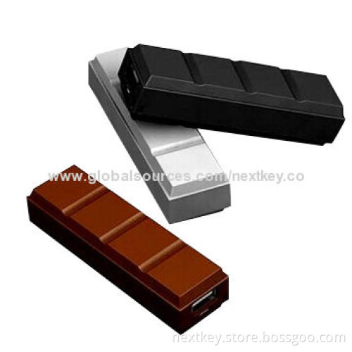 Chocolate-shaped Portable Power Stations with 2,200mAh Capacity, Single USB Connector